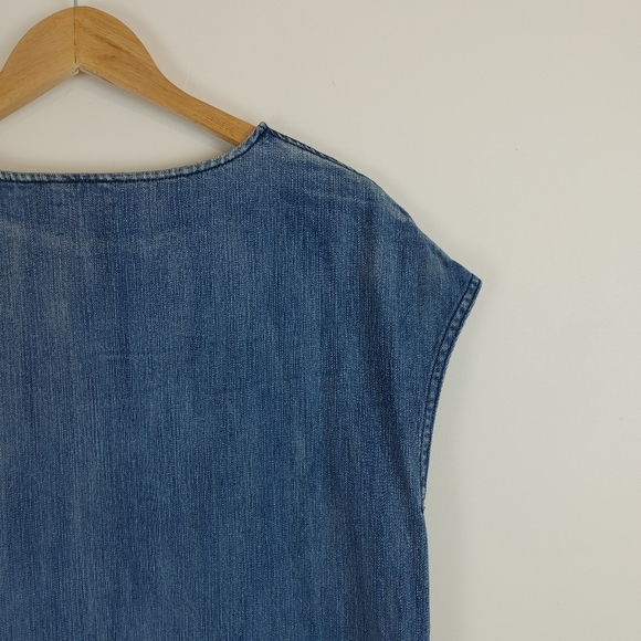 WILFRED FREE | denim oversize sleeveless top - Picture 6 of 12